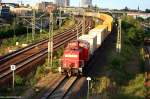 DB Schenker 298 331-0 wurde vom BEHALA-Gelnde gezogen und konnte jetzt selbststndig die Fahrt fortsetzen (ex DR 111 031-1, gesehen Berlin Westhafen 05.06.2009)