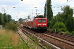 DB Regio 114 011-0 fuhr mit RE 38353 nach Elsterwerda (gesichtet Berlin Karow, 16.06.2009)