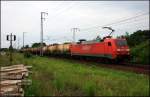 Railion 152 071-7 mit unbekannten Kesselwagen (DB Schenker Rail Deutschland AG, gesichtet Berlin Wuhlheide 29.06.2009)