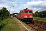 DB Schenker 155 109-2 mit Autotransporter (Potsdam Marquardt, 16.07.2009)