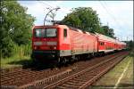 DB 143 278-0 mit RB21 Wustermark in Potsdam Marquardt, 16.07.2009    DB Regio AG - RL Südost Dresden; Update: abgestellt Dresden-Altstadt; 04/2012: Reparatur und Umbeheimatung nach Cottbus, 2015