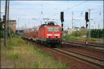 DB Regio 143 567-6 mit dem RE7 nach Wünsdorf-Waldstadt am 01.08.2009 in Berlin Schönefeld Flughafen