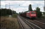 DB Cargo 152 008-9 mit Ea(o)s-x-Zug Richtung Karower Kreuz (DB Schenker Rail Deutschland AG, gesichtet Berlin Karow 11.09.2009)