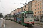 Noch gehren die Tatra T4D-Straenbahnen zum Stadtbild (gesehen Magdeburg 09.08.2010)