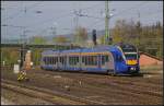 cantus 427 004 kommt aus Eschwege in den Bahnhof eingefahren um wenig spter als R7 wieder nach Eschwege zu fahren (NVR-Nummer 94 80 0427 138-3 D-CAN, Eigentum Hamburger Hochbahn AG, gesehen Bebra