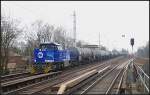 IL 210 mit einem Kesselzug nach Stendel (NVR-Nummer 92 80 1275 013-1 D-LEUNA, gesehen Berlin Karow 16.02.2011)