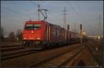 HGK 2065 / 185 630-1 hat DE 671 und Kessel im Schlepp (gesehen Berlin Schönefeld Flughafen 13.11.2011)