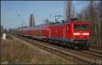 DB Regio 112 183 mit dem RE3 nach Elterwerda am 26.03.2012 in Berlin-Karow