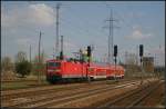 DB Regio 143 947-0 mit der RB14 nach Senftenberg (gesehen Berlin Schnefeld Flughafen 14.04.2012)    - Update: ++ 05.10.2018 bei Fa.