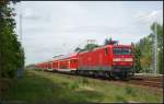 DB Regio 112 123 zieht den RE nach Erkner am 10.05.2012 durch Berlin-Friedrichshagen