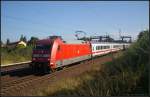 DB Fernverkehr 101 116-2 mit einer IC-Leergarnitur am 13.09.2012 in Berlin Bornholmer Strae