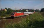 DB Fernverkehr 101 056-0 mit dem IC 61259 nach Bln.-Lichtenberg am 14.09.2012 in Berlin Bornholmer Strae.