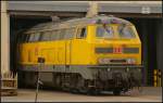 DB Netz 218 392 am 18.04.2013 im Betriebswerk Cottbus (NVR-Nummer 92 80 1218 392-9 D-DB, durch Zaun fotografiert)