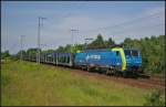 PKP Cargo EU45-152 / 189 152-2 / ES 64 F4-152 mit leeren Laaers-Wagen am 18.06.2013 in der Berliner Wuhlheide