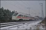 DB Fernverkehr 605 018 am 28.01.2014 auf den Weg nach Bln.-Lichtenberg in der Berliner Wuhlheide