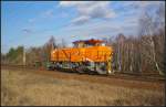 DB Fernverkehr 278 003, Typ Vossloh G 800 BB, solo am 06.02.2014 in der Berliner Wuhlheide (NVR-Nummer 92 80 1278 003-9 D-NRAIL)