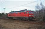 DB Schenker 232 567 solo am 10.02.2014 in der Berliner Wuhlheide