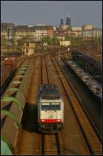 ITL 285 109-5 beim Umsetzen am 12.04.2014 in Dresden-Friedrichstadt