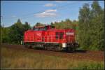 DB Schenker 298 307-0 solo am 28.08.2014 durch die Berliner Wuhlheide