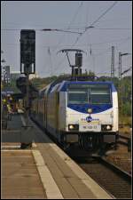 ME 146-13 / 146 513-7  Alfeld  am 05.09.2014 mit dem ME 82827 von Uelzen nach Gttingen bei der Abfahrt von Gleis 103