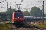 DB Schenker 185 145-0 mit neuen Autos am 05.09.2014 durch Uelzen