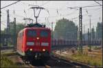 DB Schenker 151 113-8 mit einer Schwesterlok und einem Erz-Zug am 05.09.2014 durch Uelzen