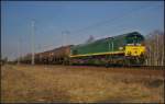 RHC DE 676 / 266 004-1 in Berlin Wuhlheide, 19.03.2015    Mit Zaecens-Wagen, Ladung Benzin, kam die Lok bei schönsten Wetter durchgefahren (NVR-Nummer 92 80 1266 004-1 D-RHC)