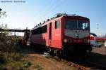 Mit 155 093-8 (orientrot) konnten auf dem Fest  100 Jahre Rbf Wustermark  Führerstandmitfahrten gemacht werden (Elstal/Wustermark, 01.05.2009)    Update: In Gremberg nach Entgleisungsschaden am