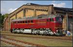 Die 120 274-6 des Bahnbetriebswerk Arnstadt historisch e.V. zeigt sich in aller Pracht (Leihgabe DB Museum, 7. Berliner Eisenbahnfest, Bw Schöneweide 12.09.2010)