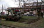 Zum Bestand des Verkehrsmuseums Dresden gehört auch dieser Eisenbahndrehkran, gebaut von der Maschinenfabrik Mohr & Federhaff Mannheim.