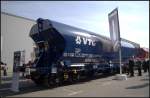 Waggon der Gattung Tagnpps fr den Transport von Getreide auf der InnoTrans 2012 in Berlin.