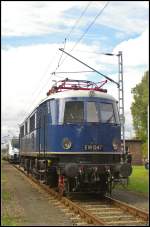 DRG E 18 047 / 118 047 des Verkehrsmuseum Nürnberg war bei den Bahnaktionstagen des Förderverein Berlin-Anhaltinische Eisenbahn e.V.