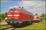 DB Fahrwegdienste 218 139-4 in Magdeburg Neustadt, 10.05.2015    Von Henschel im Jahr 1971 gebaut, ging sie zuerst nach Hagen-Eckesey.