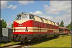 Cargo Logistik 228 321-6 in Magdeburg Neustadt, 10.05.2015    Beim Familienfest der Magdeburger Eisenbahnfreunde war die V 180 der CLR zu Gast (NVR-Nummer 92 80 1228 321-6 D-CLR)