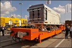 InnoTrans 2016 in Berlin: Flachwagen vom Typ H950 der italienischen Firma Gleisfrei s.r.l..