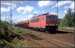 DB Schenker 155 160-5 mit Schüttgutwagen Richtung Erkner am 06.09.2011 in Berlin Hirschgarten    - Update: 02/2012 in Seelze Rbf z; 10.02.2013 bei Bender in Opladen; 05.03.2013 ++