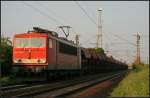 DB Schenker 155 116-7 mit einem Kali-Zug (gesehen Lehrte-Ahlten b. Hannover 24.06.2010)
<br><br>
Update: 28.09.2012 in Rostock-Seehafen z; 08/2013 nach Mukran überführt; 24.10.2014 in Opladen zerlegt