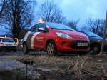 Mietfahrzeuge - hier ein Flinkster  Fort Ka - k�nnen dazu beitragen, den Fl�chenbedarf der Kfz zu verringern. Denn potenziell werden sie h�ufiger bewegt. Bei gelegentlicher Nutzung kann gegen�ber dem Betrieb eines eigenen Kfz Geld gespart werden. 17.2.2012, Berlin Ostbahnhof