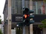 Ampelfrauchen in rot, Dresden zwischen Postplatz und Altmarkt.