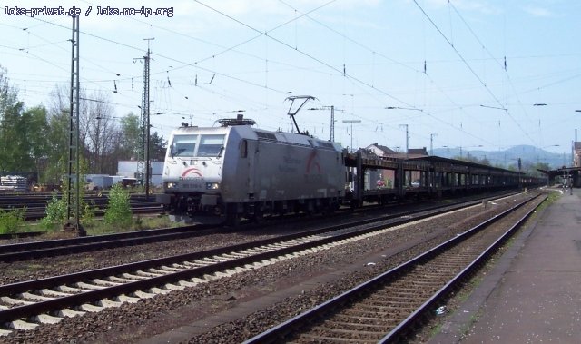 TX Logistik 185 535-4 mit Autotransporter (Bebra, 21.04.2007)