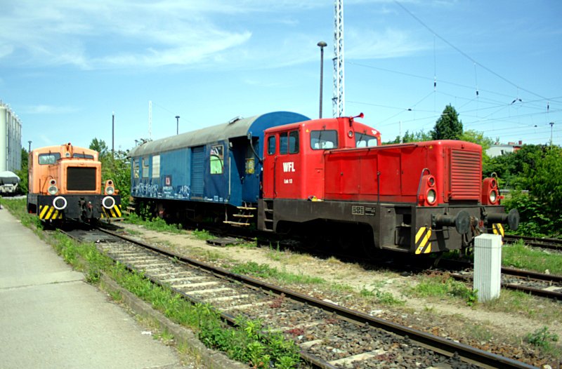 WFL Lok 13 / 312 035-9 und und Lok 2 (Berlin Greifswalder Str, 14.05.2009).